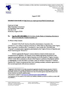 Va. Comment Letter (8-9-2019)