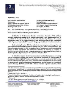 NASAA-Letter-to-HFSC-Leadership-on-SEC-Disgorgement-September-17-2019