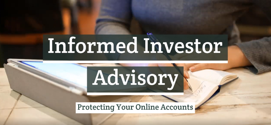 Protecting Online Accounts Screenshot - NASAA